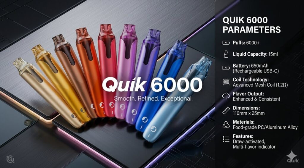 泰国KS QUIK 6000 puffs 小黑条三代全系列一次性電子