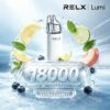 RELX Lumi 18000✨大容量可充電一次性!Mesh霧化芯冰感風味,透明油倉直觀看剩油,足足28款冰爽水果茶口味,長效使用體驗。